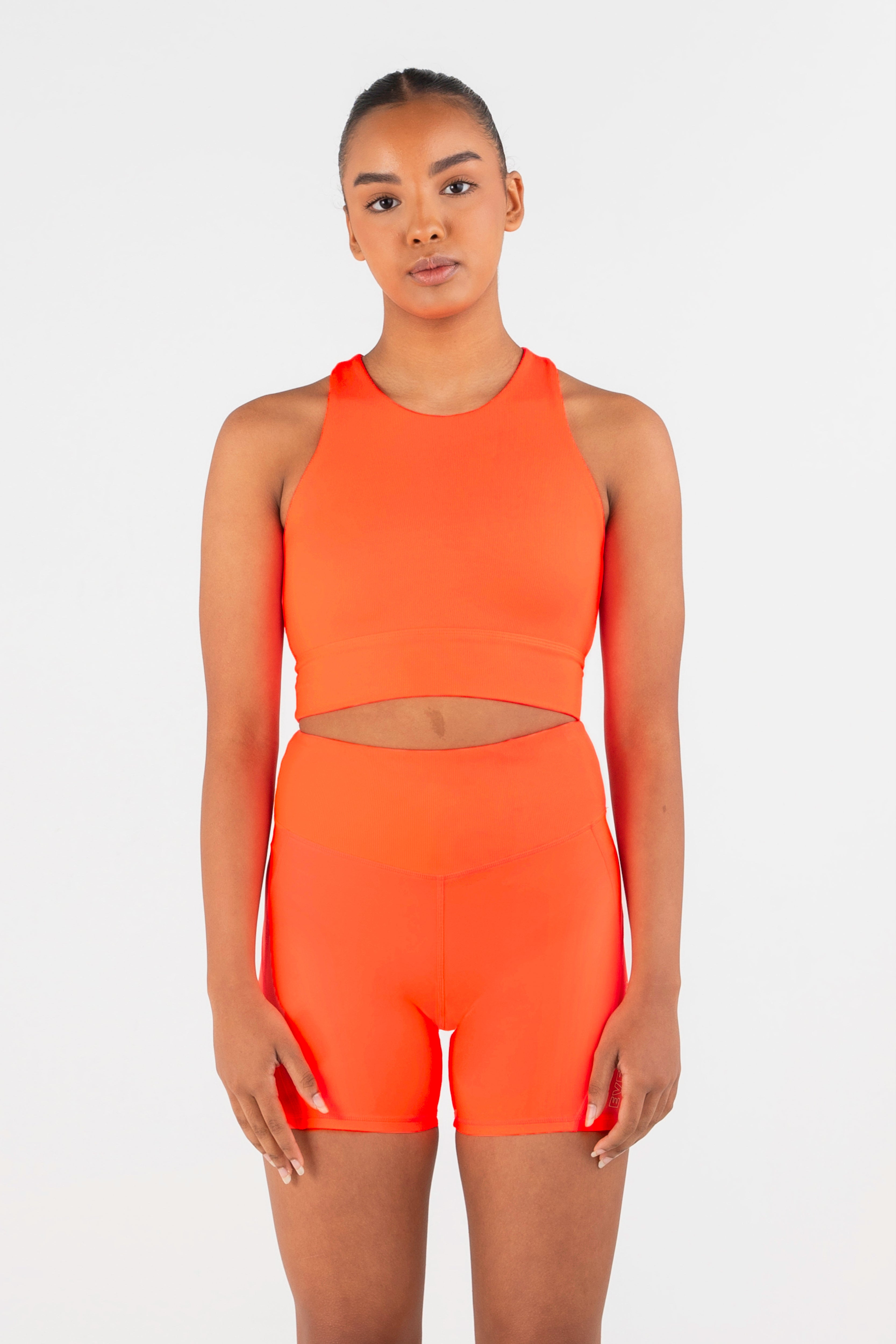 フィットネストップス Victory Crop Loose Tank With Crossover Neck Orange You Hot Victory Crop Loose Tank With Crossover Neck – Zumba Wear