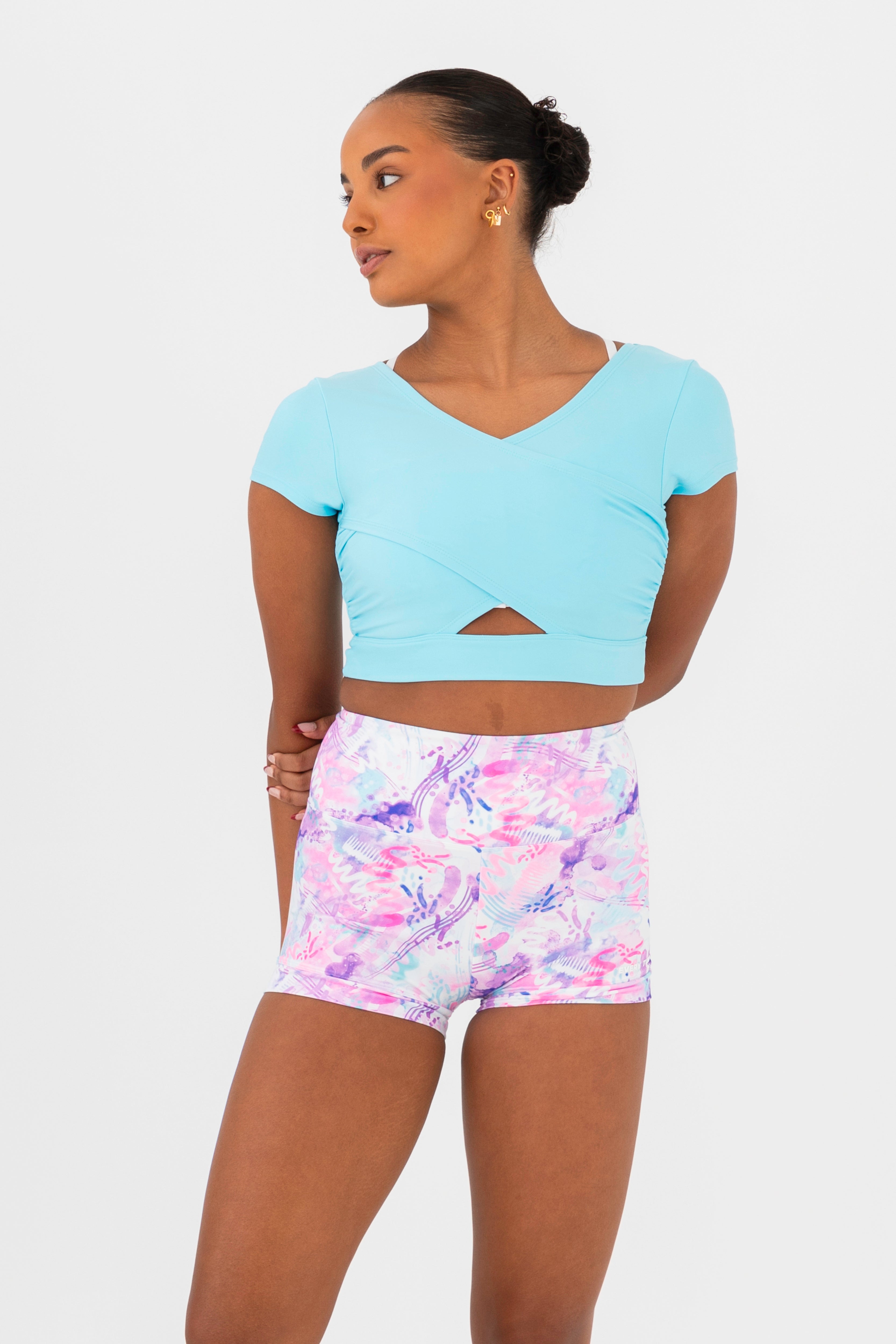 Rapture Cropped Tee - Blue Frosting | Every Turn