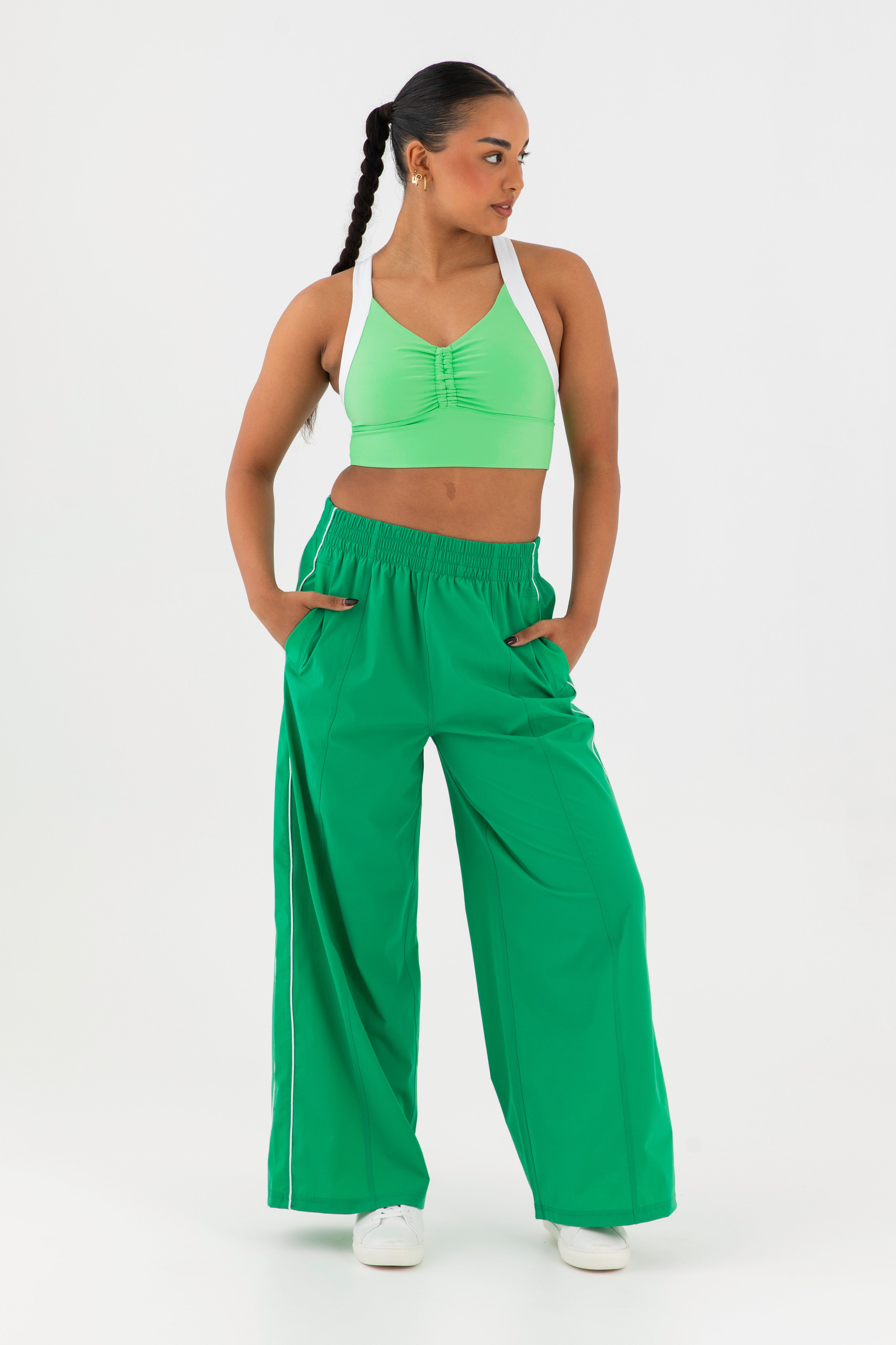 Retro Wide Leg Pant - Tiki Green | Every Turn