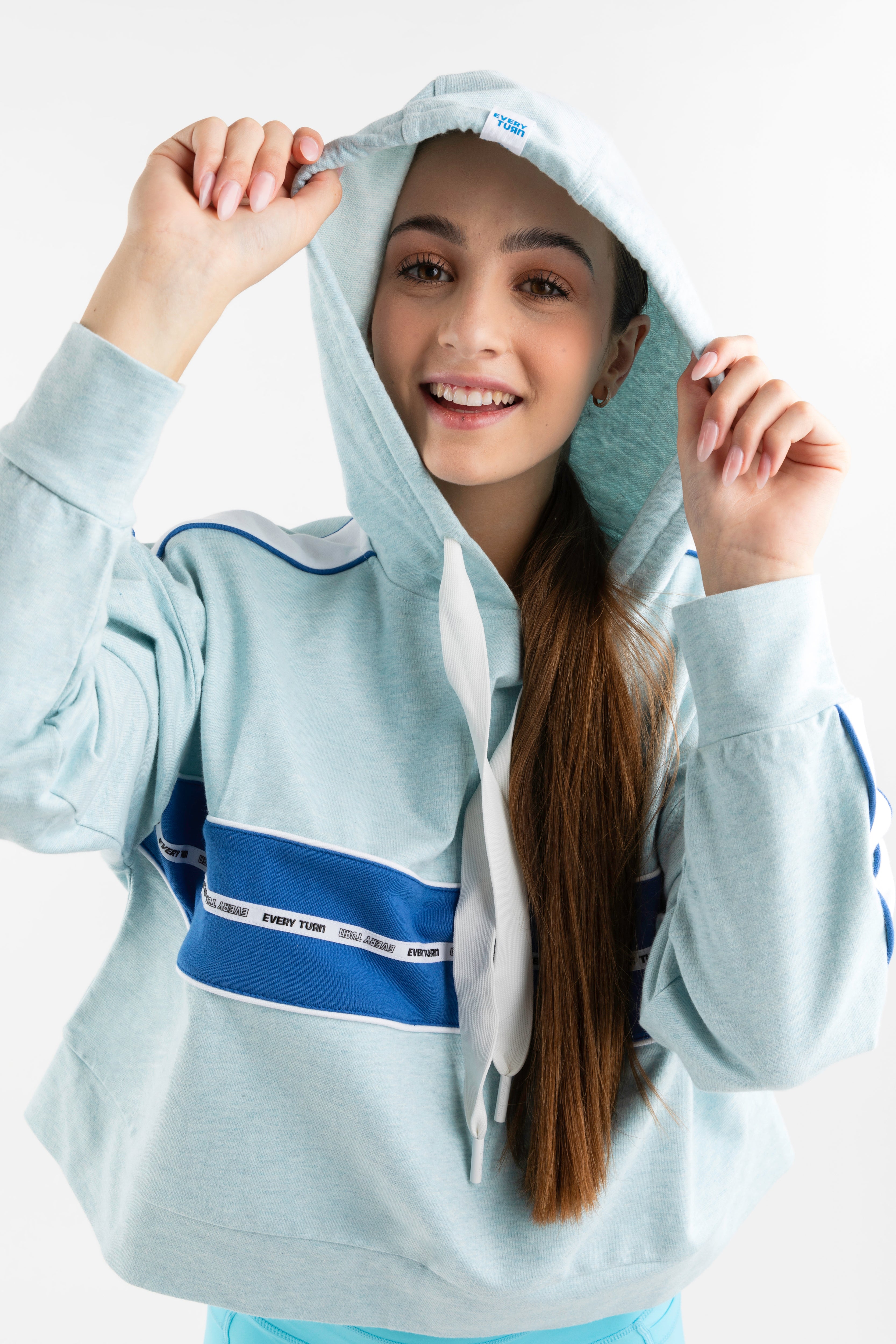 Pure Comfy Hoodie Blue Marl Every Turn