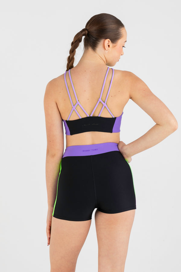 Angel Energy Crop Top in Black - Back View