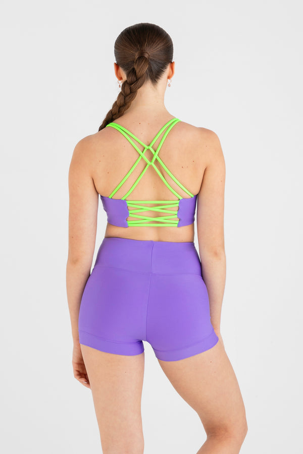 Delulu Crop Top in Petal Purple - Back View