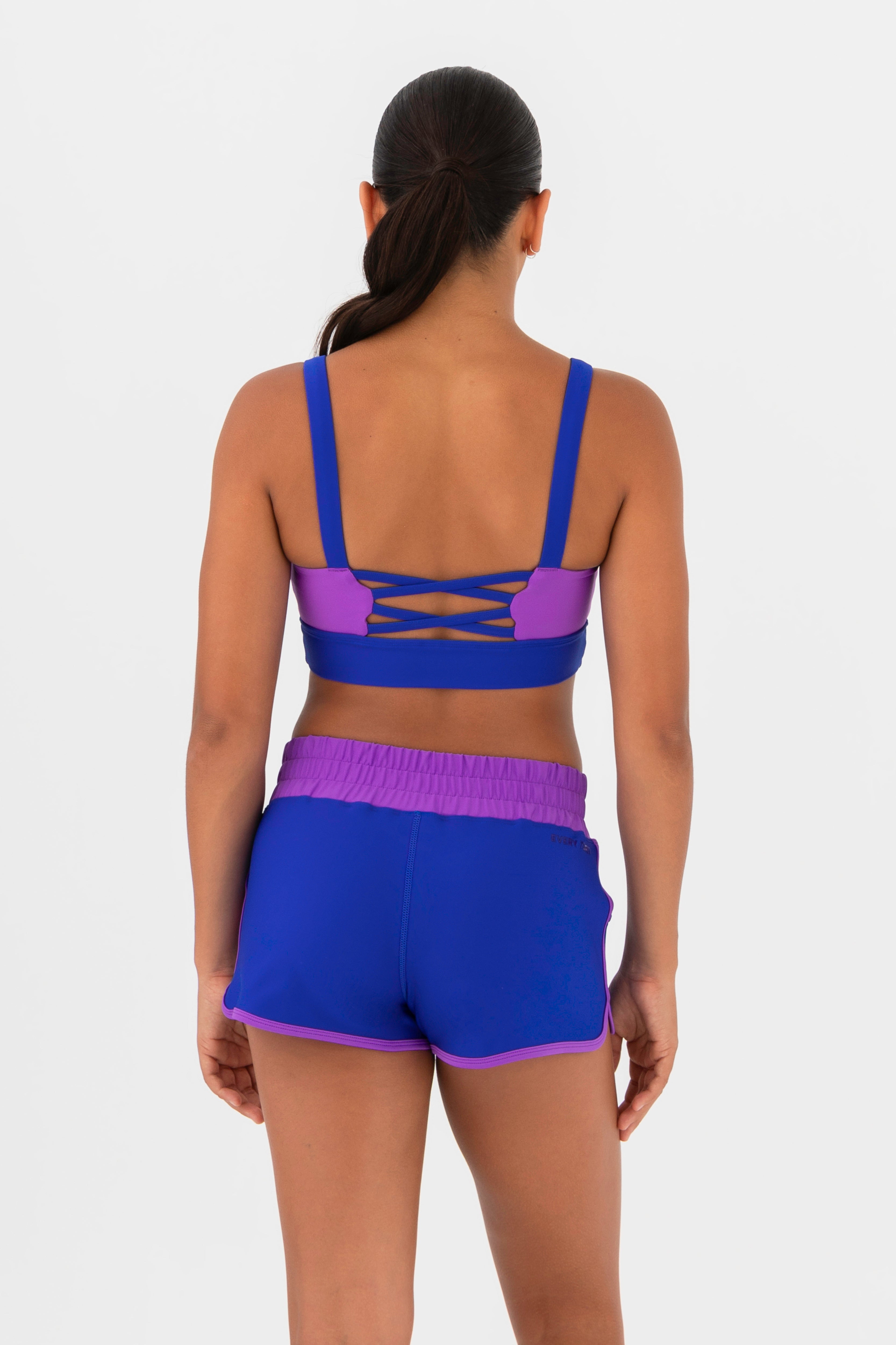 Fierce Long Line Crop Top - Power Purple | Every Turn