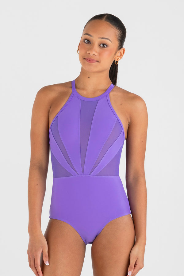 Free Spirit Leotard in Petal Purple - Front View