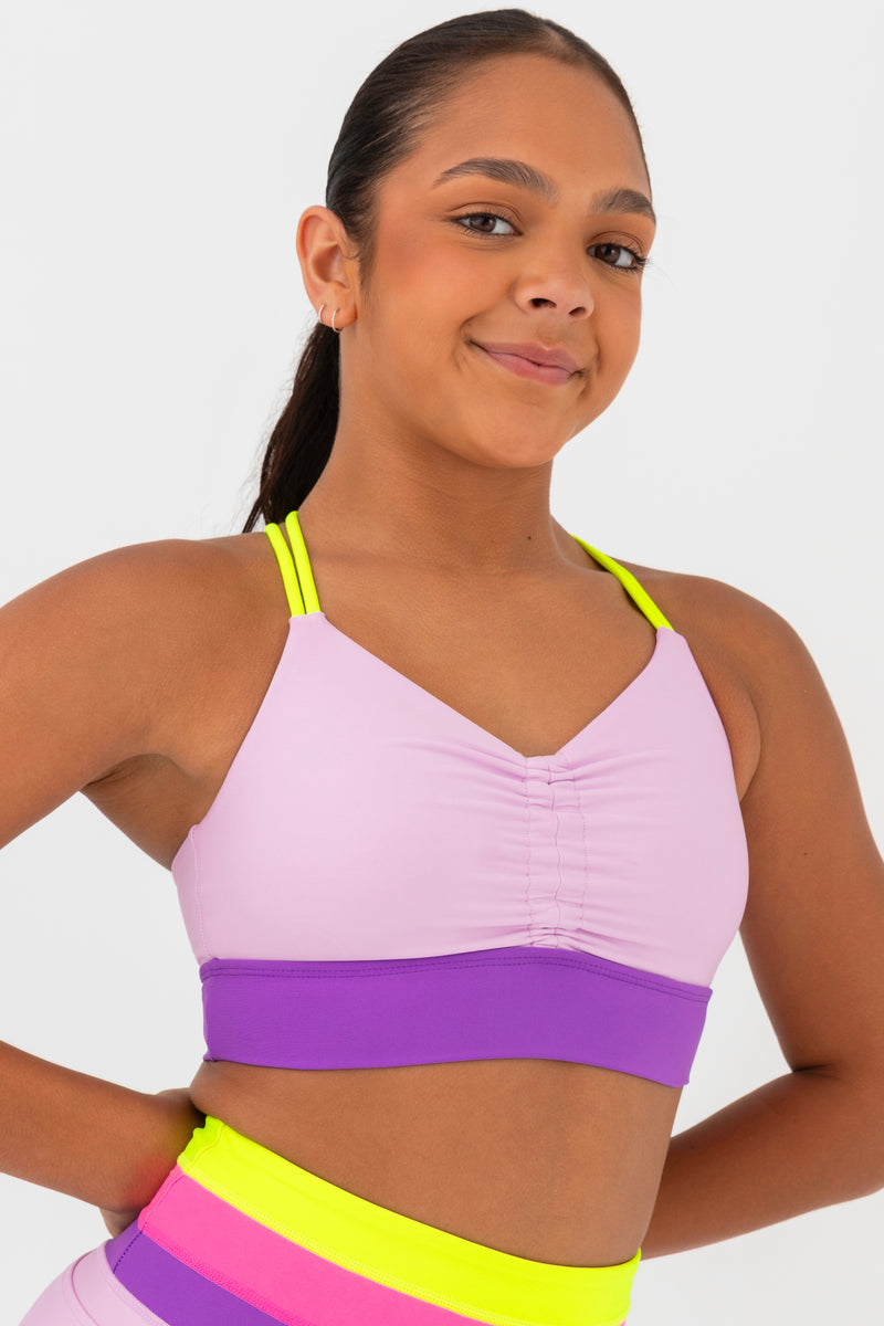 Porsha Crop Top in Fairy Floss by Every Turn - Up Close Front View Product