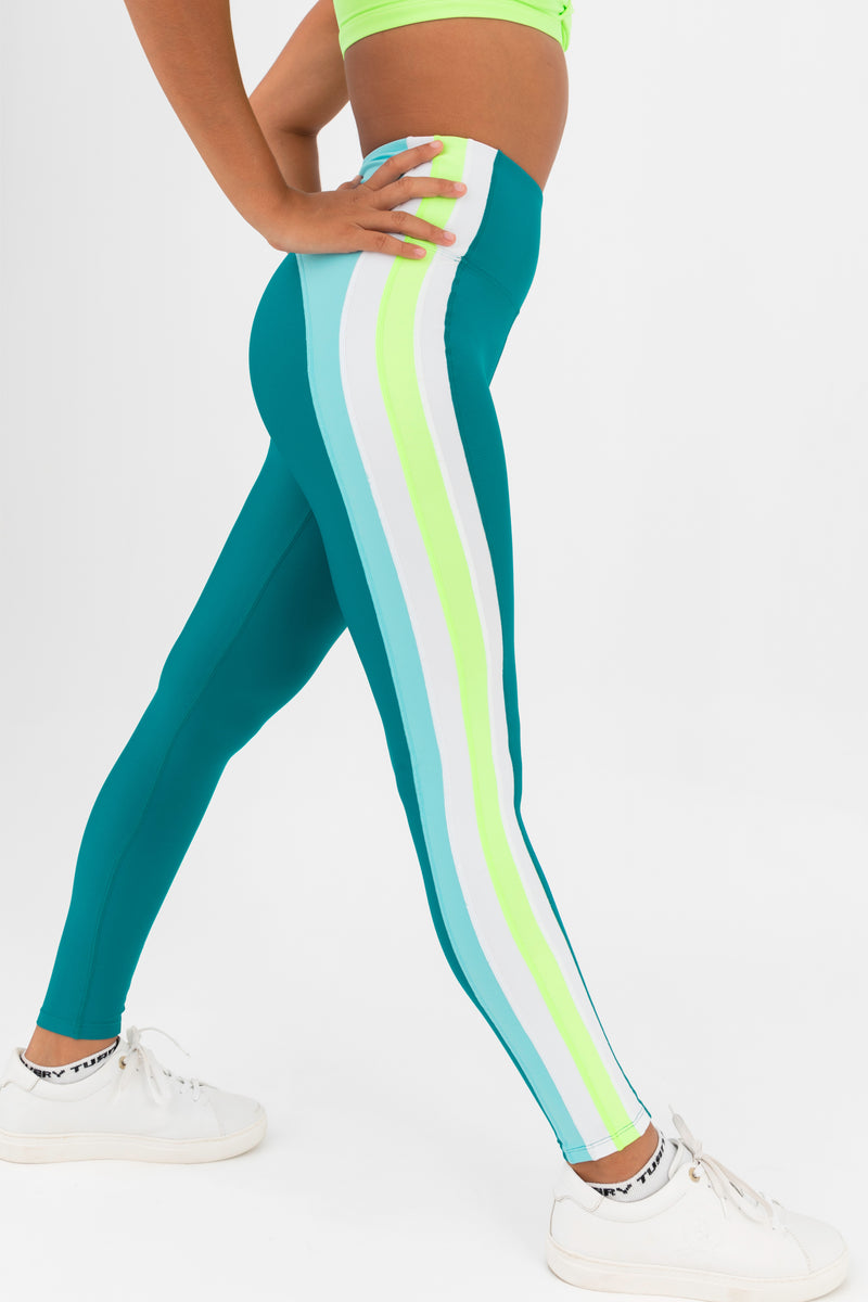 Rhythm Full Length Tight in Amazonia by Every Turn - Up Close Side Product View