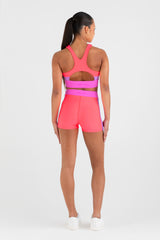 Sports Club Hi-Waist Short in Cantaloupe - Back View