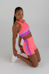 Sports Club Hi-Waist Short in Cantaloupe - Colour Highlight
