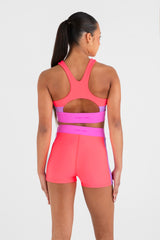 Sports Club Crop Top in Cantaloupe - Back View