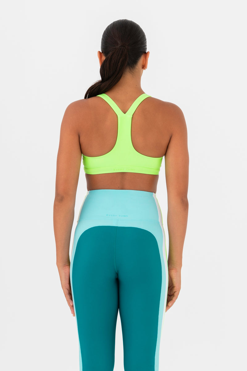 Supernova Crop Top in Pastel Lime by Every Turn - Back Product View