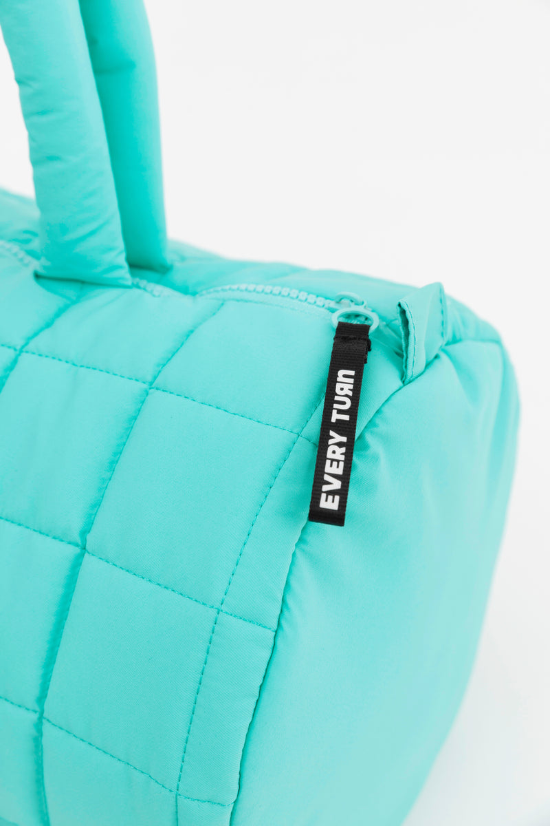 Try-Outs Bag in Maldives Blue by Every Turn - Upclose Details of Zipper