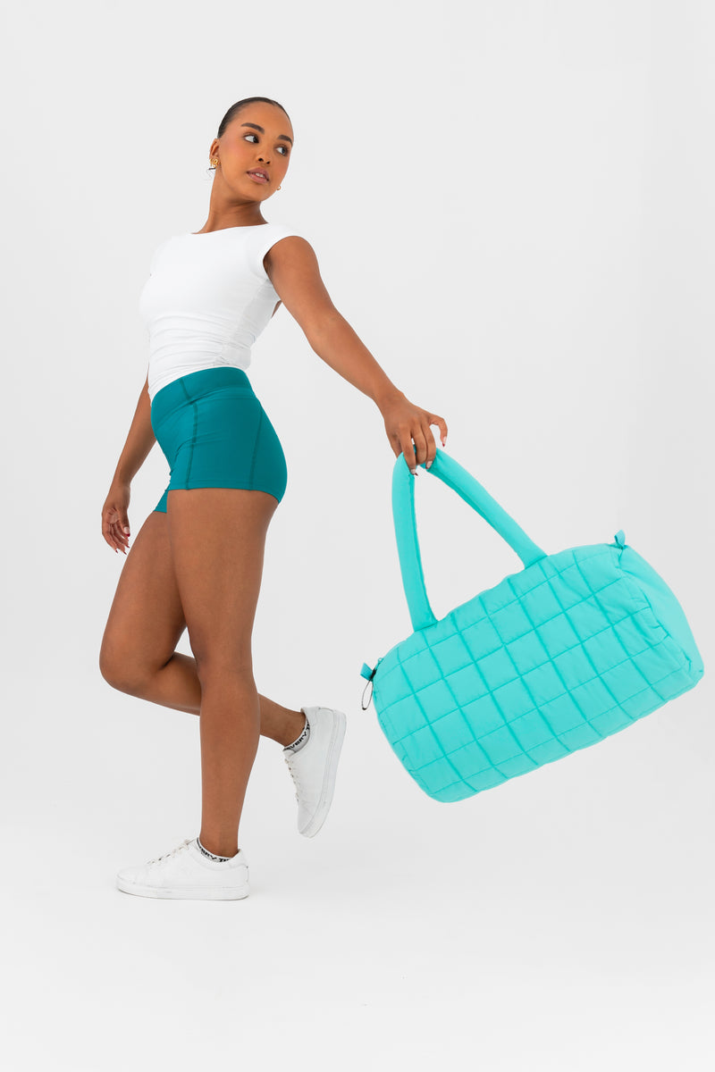 Try-Outs Bag in Maldives Blue by Every Turn - Girl Holding Bag
