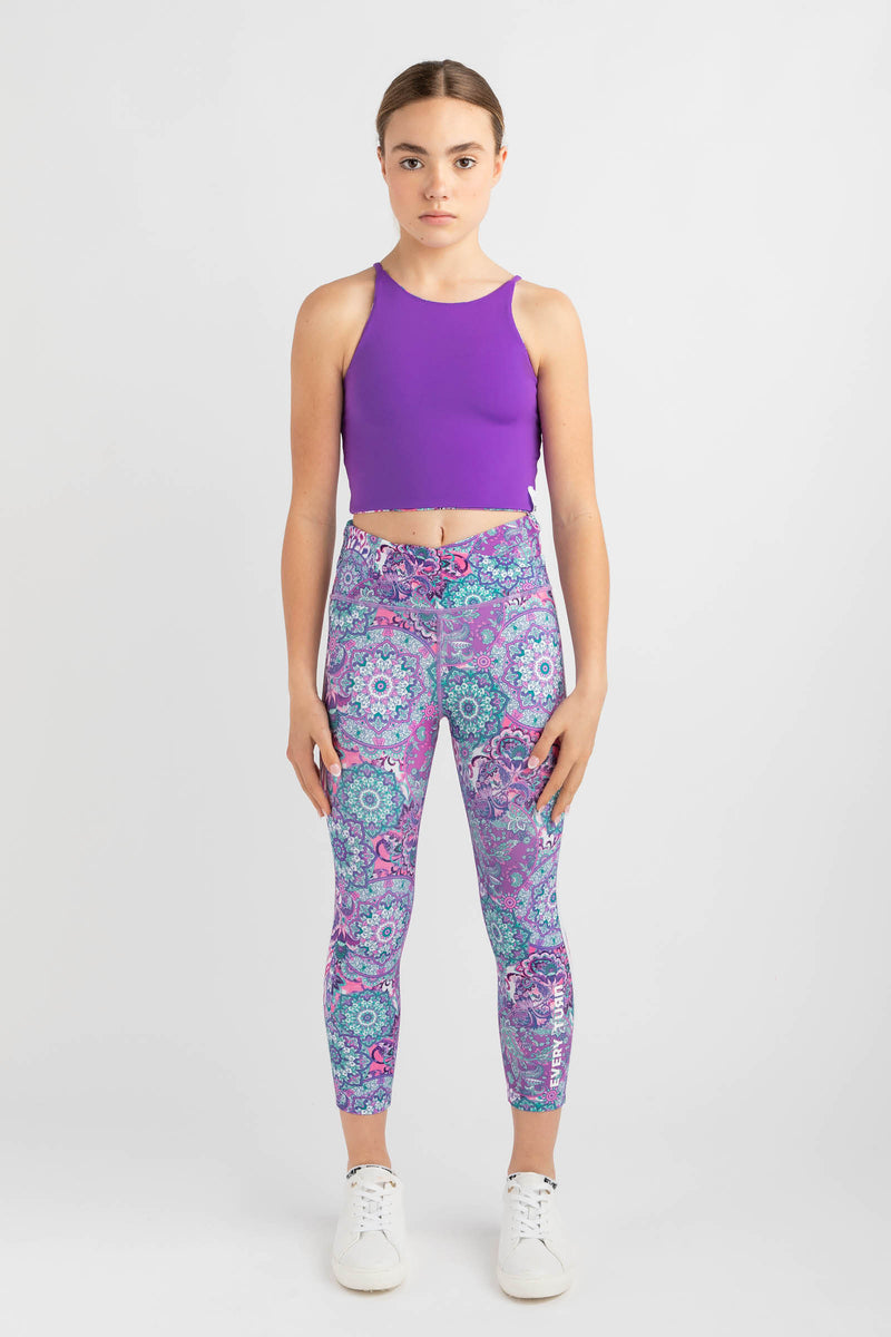 Nike Fast Women's Mid-Rise 7/8 Graphic Leggings - Purple
