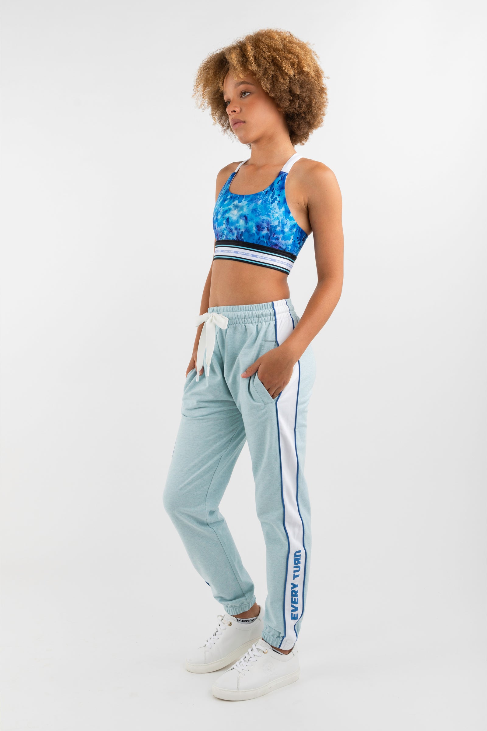 Pure Comfy Trackie Blue Marl Every Turn Youth 14 AXS Every Turn